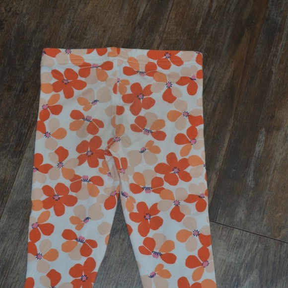 Carter's Orange Floral Capri Leggings - Picture 5 of 6